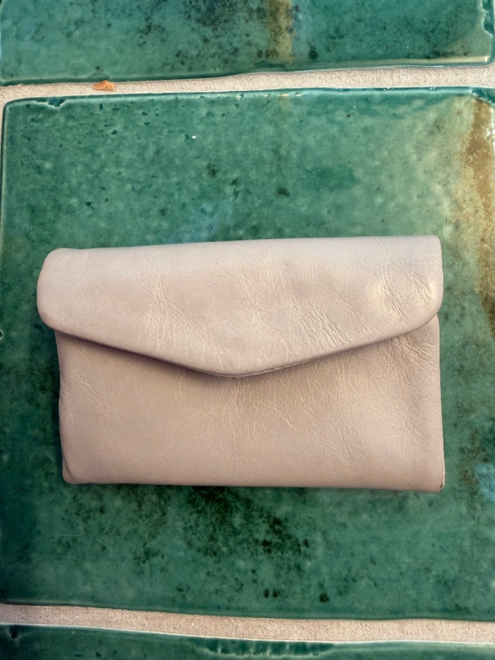 HOBO soft grey leather wallet